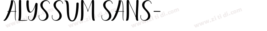 Alyssum Sans字体转换